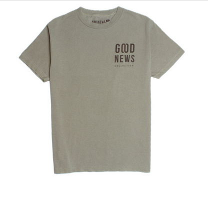 Good News OG Tee - Stacked Faded Brown