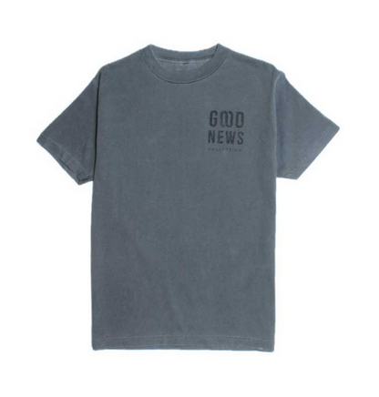 Good News OG Tee - Faded Black Stacked