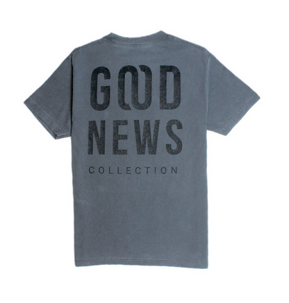 Good News OG Tee - Faded Black Stacked