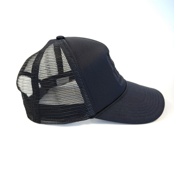 Good News OG Trucker Hat - Stacked Black